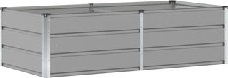 vidaXL Jardinera Gris Claro 160 X 80 X 45 Cm Acero Vidaxl