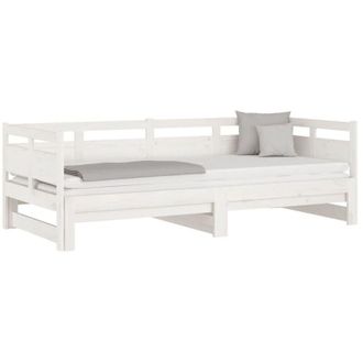 vidaXL Sofá cama extraíble sin colchón blanco 2x(90x190) cm Vidaxl