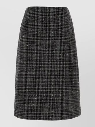 Fendi embroidered tweed high-rise skirt