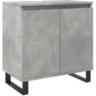vidaXL Armadietto da Bagno Grigio Cemento 58x33x60cm in Truciolato vidaXL