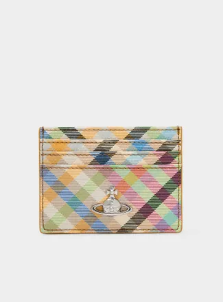 Vivienne Westwood Womens Colourful tartan logo card case