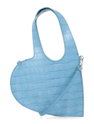 Coperni Baby Heart Crocodile Embossed Tote