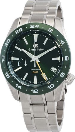 Grand Seiko Pre-owned Grand Seiko Sport GMT Automatic Green Dial Mens Watch SBGE257G