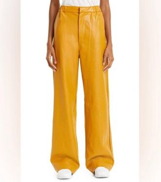Honor The Gift Vegan Leather-Pant In Mustard