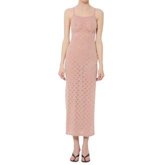 Marine Serre Maxi jurk met maanprint - Dames - Jurken - Roze - Maat: S Viscose