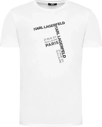 Karl Lagerfeld Rue St. Guillaume T-shirt - Heren - T-shirts - Wit - M - Katoen - Tops