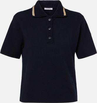 Moncler Knitted cotton polo shirt
