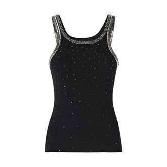 Pinko Pinko, Dames, Tops, Zwart, Maat: S Katoen