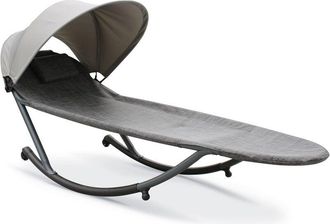 DCB Garden Dcb Garden - hossegor - Tumbona de acero y lona plastificada con sombrilla