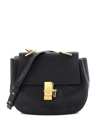 Chlo&eacute; Drew Leather Medium crossbody bag - Black