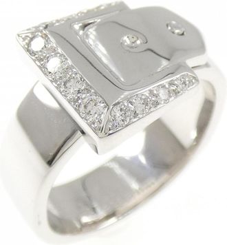 Herm&egrave;s White Gold White Gold (18K) Band Ring (Pre-Owned)