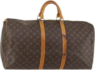 Louis Vuitton Pre-owned Canvas Weekendtas - Dames - Vintage Weekendtas - Bruin - ONE Size - Vintage