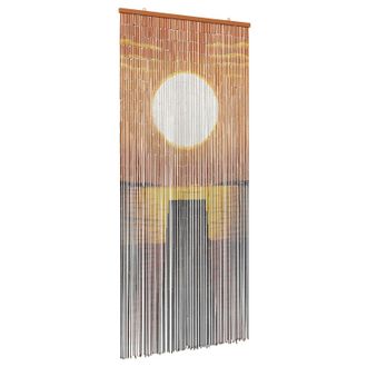 vidaXL Cortina De Puerta Insectos Multicolor 90 X 200 Cm Bamb&uacute; Vidaxl