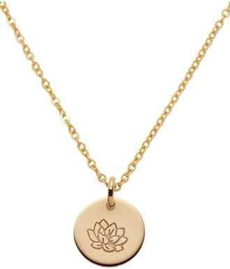 Made by Mary July Birth Flower Necklace in Gold Filled at Nordstrom, Size Medium