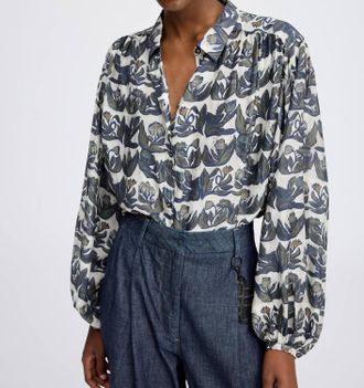 Munthe Lynx Pattern Blouse In Mix