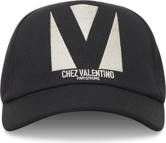 Valentino Garavani Chez Valentino Baseball Cap - Heren - Petten - Zwart - 59 CM - Katoen - Accessoires
