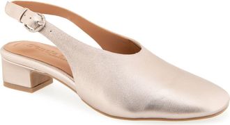 Gentle Souls Kellis Slingback Pump in Platinum Leather at Nordstrom, Size 9.5