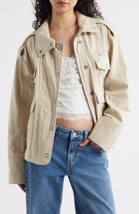 Free People Kali Utility Jacket in Morning Oat at Nordstrom, Size X-Small