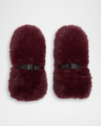 Jocelyn The Nevele Faux Fur Mittens