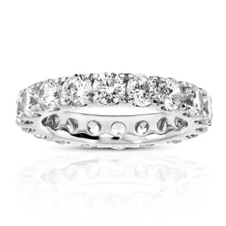 Vir Jewels 3 cttw Lab Grown Diamond Eternity Ring Wedding Band in 14K White Gold For Women