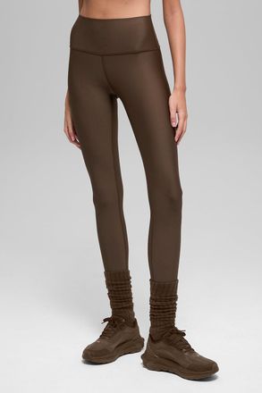 Alo | Airlift Winter Warm High-Waist Legging in Espresso Brown, Size: Medium