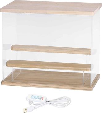 OEM Vitrina Acr&iacute;lica De 3 Niveles Para Figuras, Cajas De Exhibici&oacute;n Transparentes Para Coleccionables, Figuras, Maquetas Y Almacenamiento Dom&eacute;stico (con I