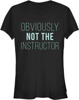 Chin Up Apparel Juniors CHIN UP Not the Instructor Graphic Tee in Black at Nordstrom, Size Xx-Large