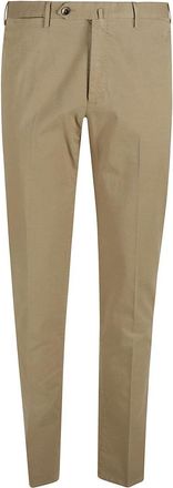 Pantaloni Torino Beige Super Slim Trousers With Diagonal Pockets