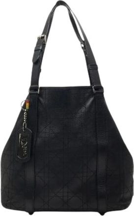 Dior Pre-owned Shoulder Bags, female, Black, Size: ONE SIZE Pre-owned Cannage Rasta Leather Tote Bag