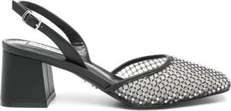 Steve Madden Mesh Platte Schoenen Zwart Vierkante Neus - Dames - Pumps - Zwart - 37 1/2 EU - Schoenen