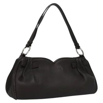 Bulgari Tweedehands leren handtassen - Dames - Pre-owned - Zwart - Maat: ONE Size Leer