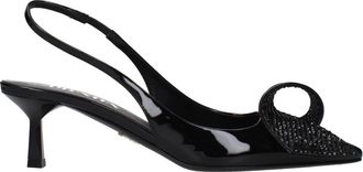 Prada Stiletto Hak Sandalen - Dames - Pumps - Zwart - 37 EU - Leer - Schoenen