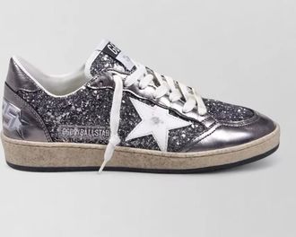 Golden Goose glitter leather low-top sneakers