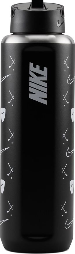 Recharge Stainless-Steel Straw Bottle (32oz) in Black | N1013814-091