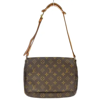 Louis Vuitton Musette Tango Monogram Canvas Brown Canvas Handbag (Pre-Owned)
