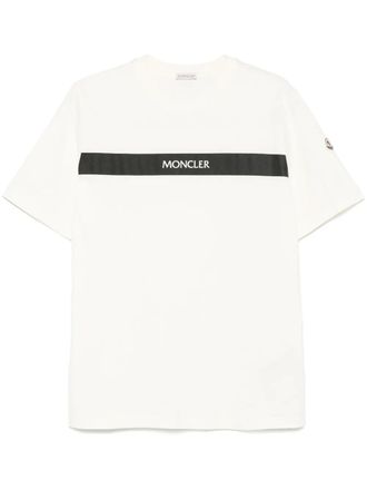 Moncler logo-print T-shirt - men - Cotton - S - White