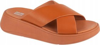 FitFlop Dames/Dames F-Mode Leren Flatform Sliders (Tan)