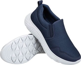 Generic Couple Lightweight Breathable Casual Shoes Every Step Into Love Mens Shoes Wide Casual (Blue, 7.5)