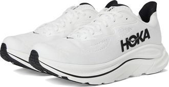 Hoka One One Clifton 10 Mens Shoes White/Black : 12.5 D - Medium, Synthetic