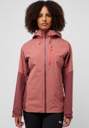 Jack Wolfskin Funktionsjacke JACK WOLFSKIN EAGLE PEAK 2L JKT W, Damen, Gr. M (38/40), rot (mineral, rot), Hauptmaterial: 100% Polyester (recycled); Kontrast: 100% P