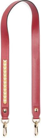 Longchamp Metallic Embroidered Leather Shoulder Strap in Garnet Red at Nordstrom Rack