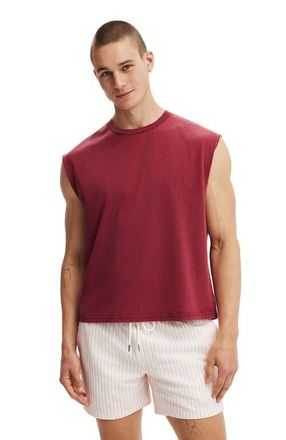 Cotton On Mens Stretch Swim Short in Pink Stripe Seersucker at Nordstrom, Size X-Large