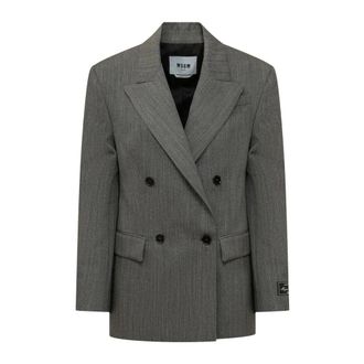 Msgm Msgm - Giacca - Dames - Jassen - Grijs - Maat: S Wol