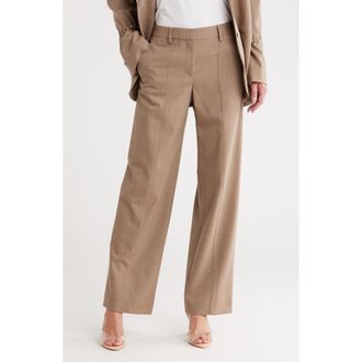 TWP Elizabeth Street Flat Front Wide Leg Trousers in Sandstone at Nordstrom Rack, Size 2