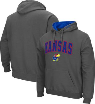 Colosseum Mens Colosseum Charcoal Kansas Jayhawks Arch & Logo 3.0 Pullover Hoodie at Nordstrom, Size Medium