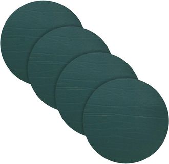 Fortessa Set Of 4 Strata Round Leather Placemats