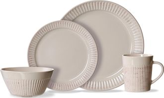 Ritzenhoff & Breker Kombiservice »Kreta,« Geschirr-Set, Streifenrelief, erdige Braun-Akzente