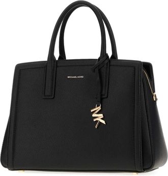 Michael Kors Womens Satchel Top Handle Black Leather