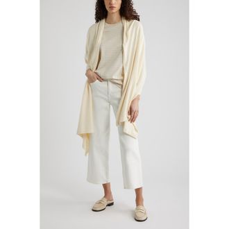 Nordstrom Transitional Knit Travel Wrap in Ivory at Nordstrom