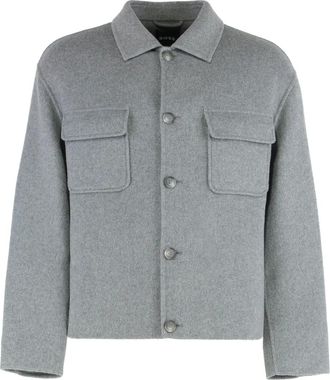 BOSS Caden jack met knopen - Grijs